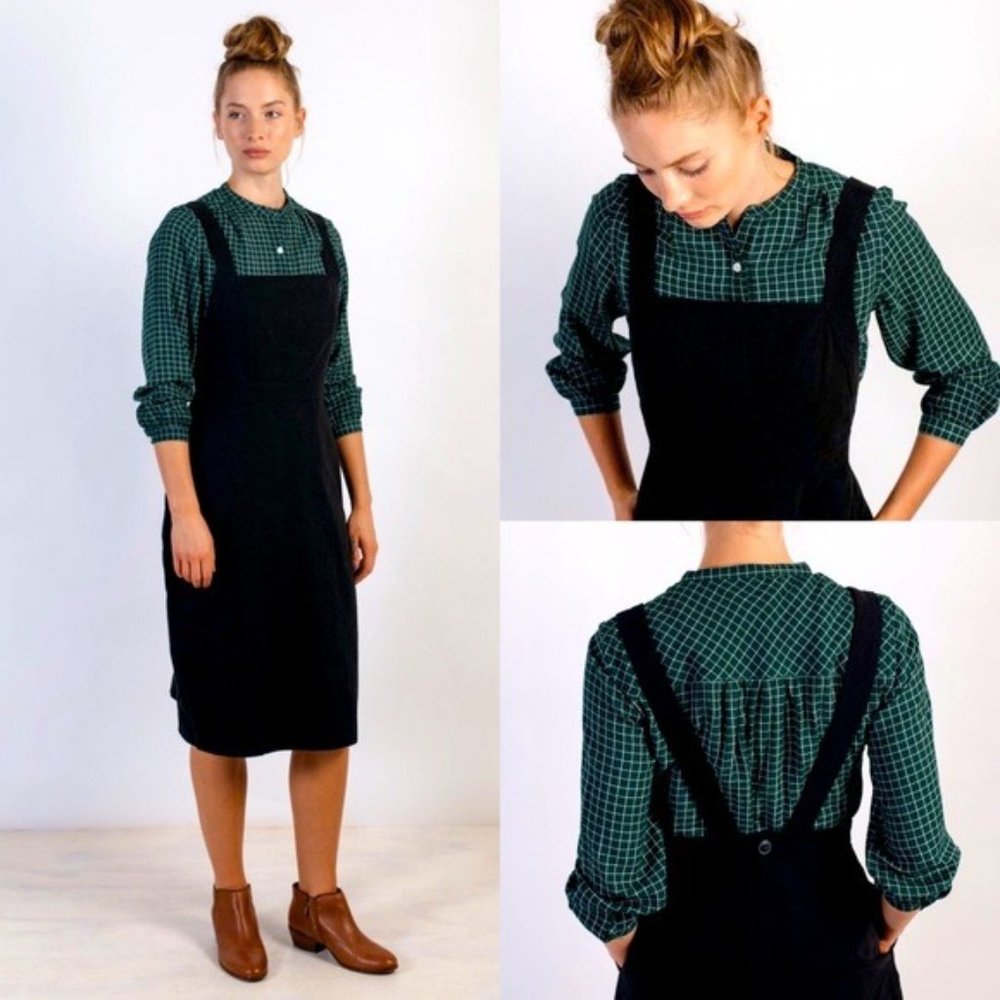 Bridge & Burn pinafore dress apron overall M